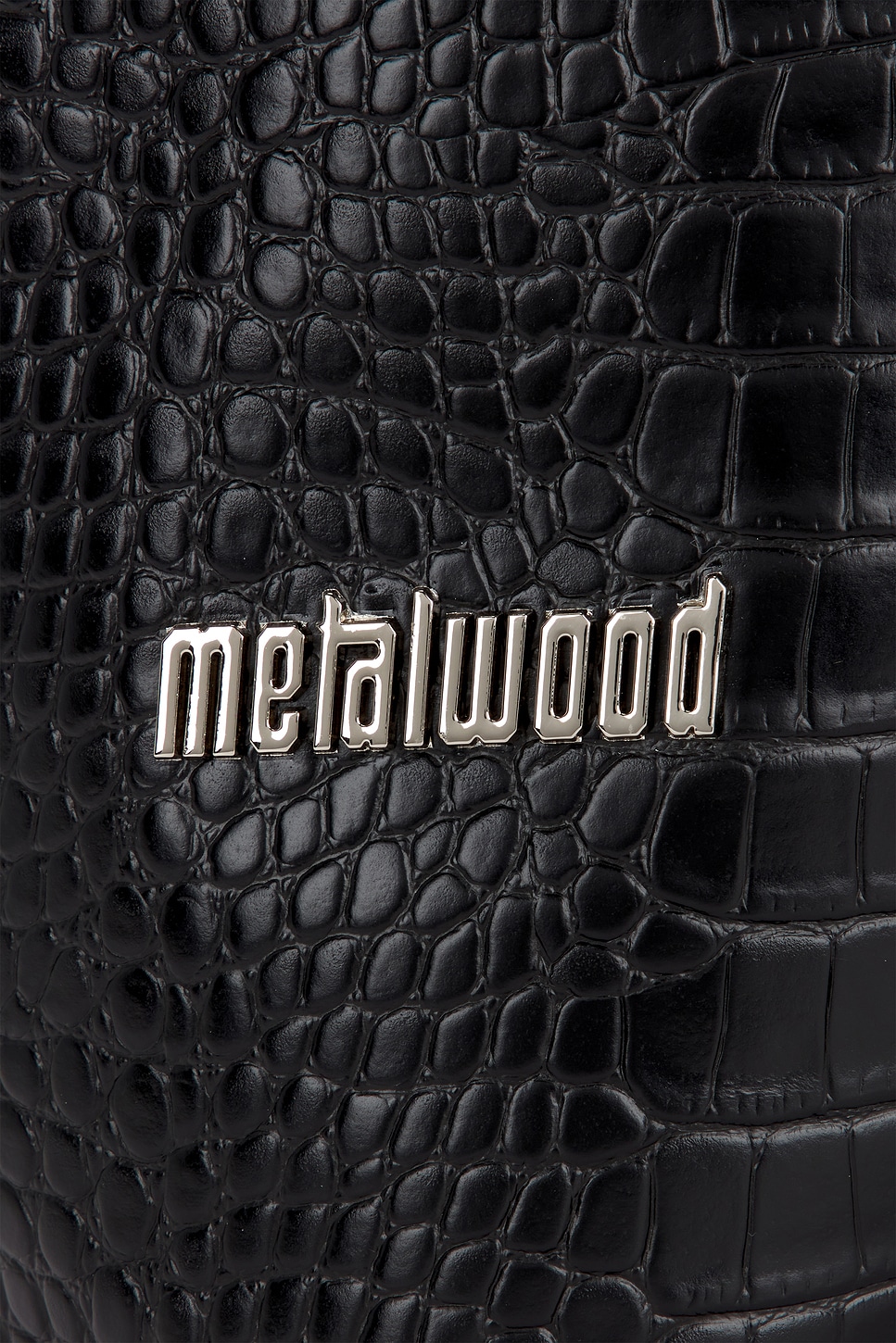 Metal Logo Stud Croc Tote - Thumbnail 5