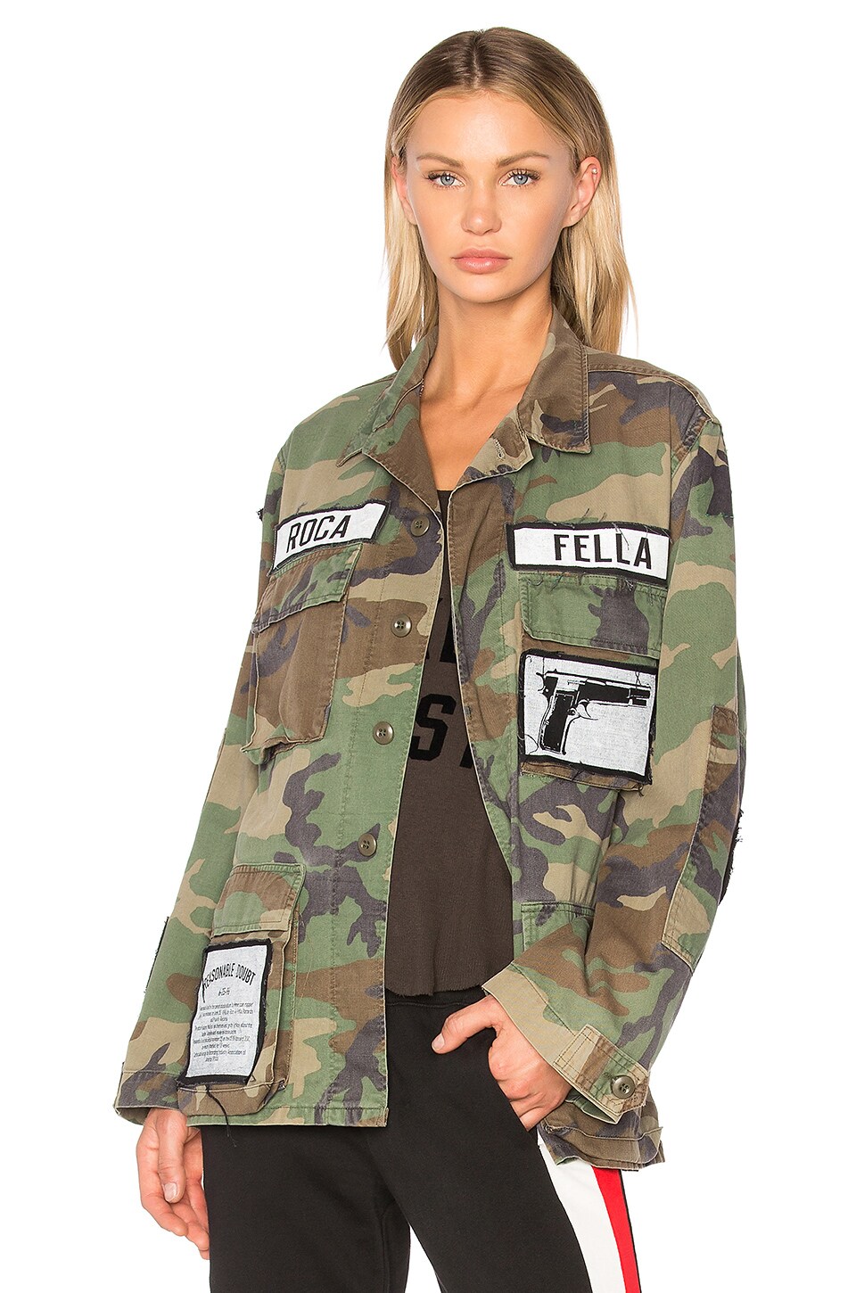 Charlotte McKinney rocks a military-inspired jacket | Daily Mail Online