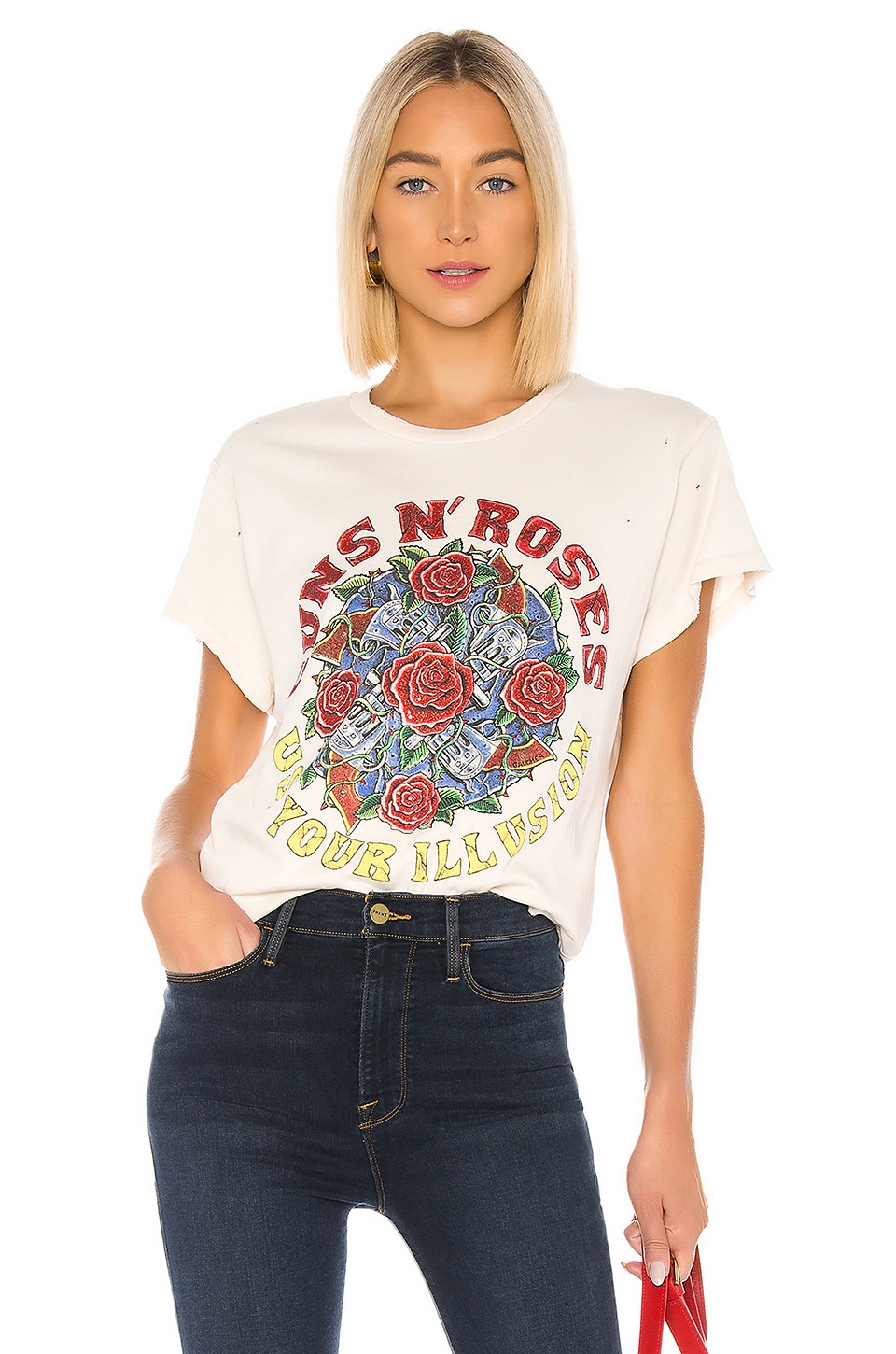 Madeworn Guns N Roses Use Your Illusion Tee in Dirty White | REVOLVE