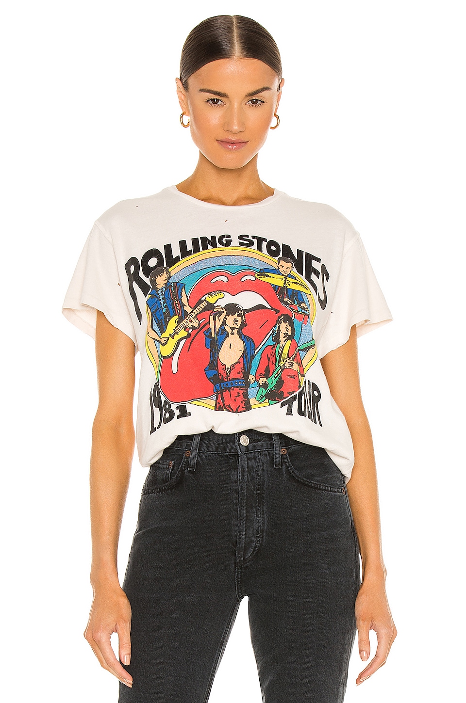 Madeworn The Rolling Stones Tee in White | REVOLVE