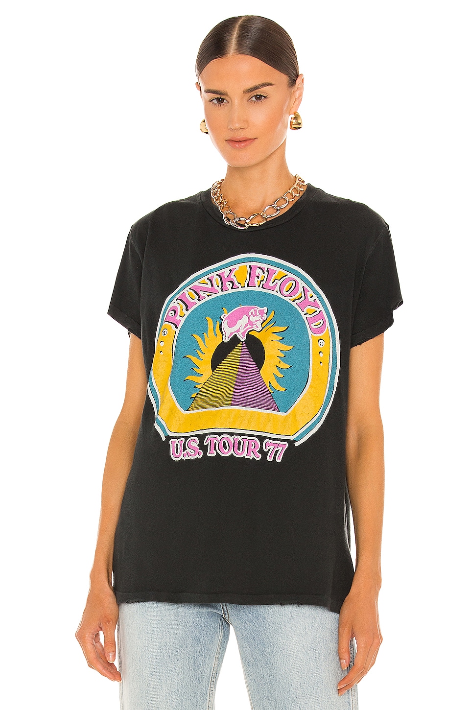 Madeworn Pink Floyd Tee in Coal Pigment