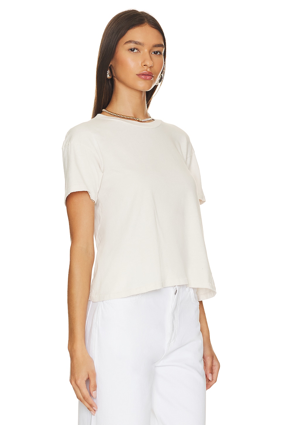 Madeworn Crop Tee in Vintage White