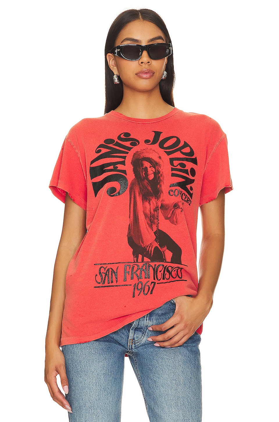 Madeworn Janis Joplin Tee in Cherry | REVOLVE