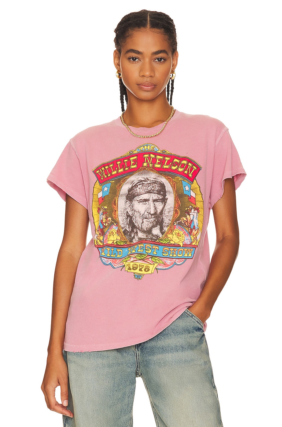 Madeworn Willie Nelson '78 Tee in Petal