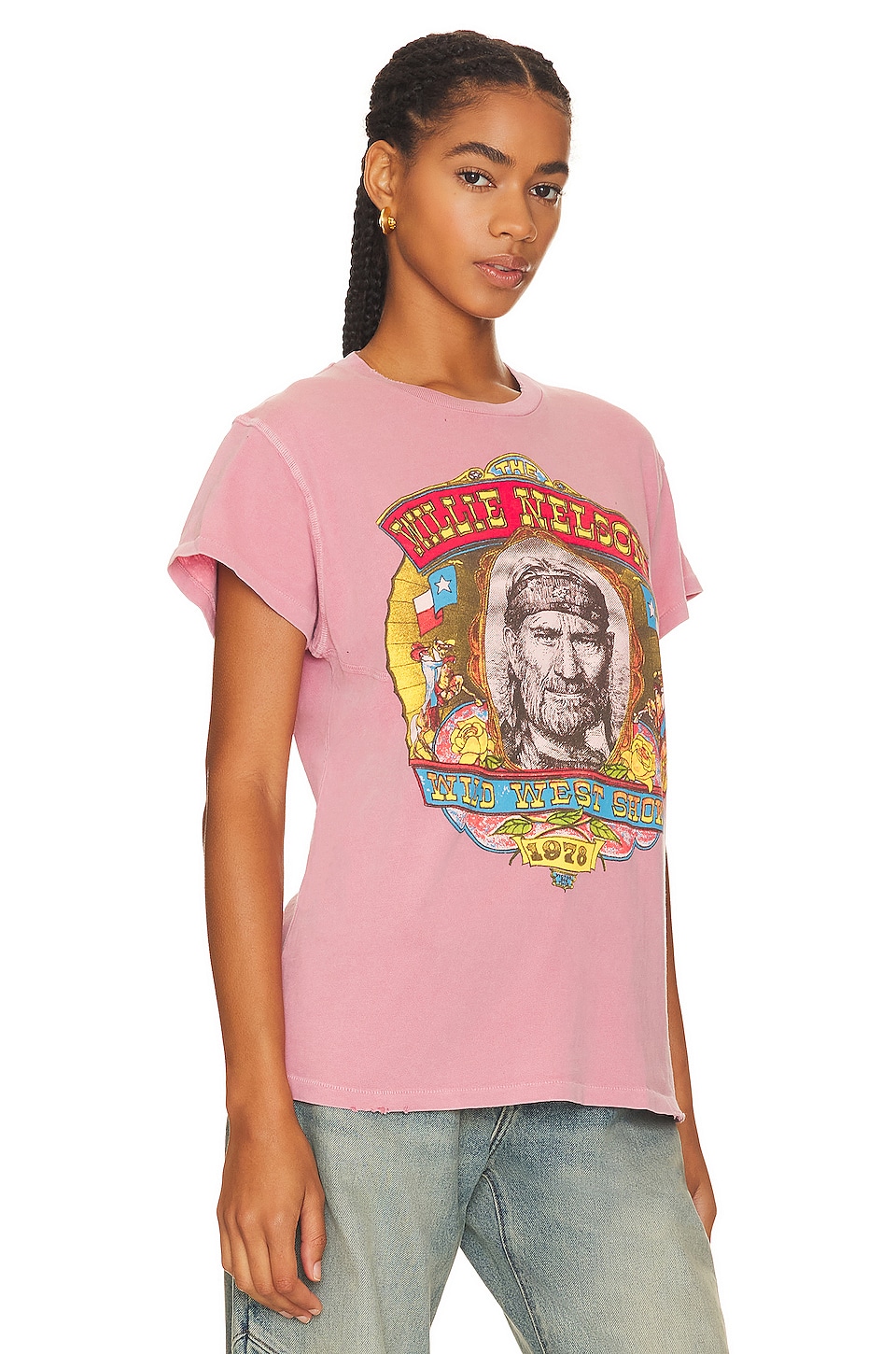 Madeworn Willie Nelson '78 Tee in Petal