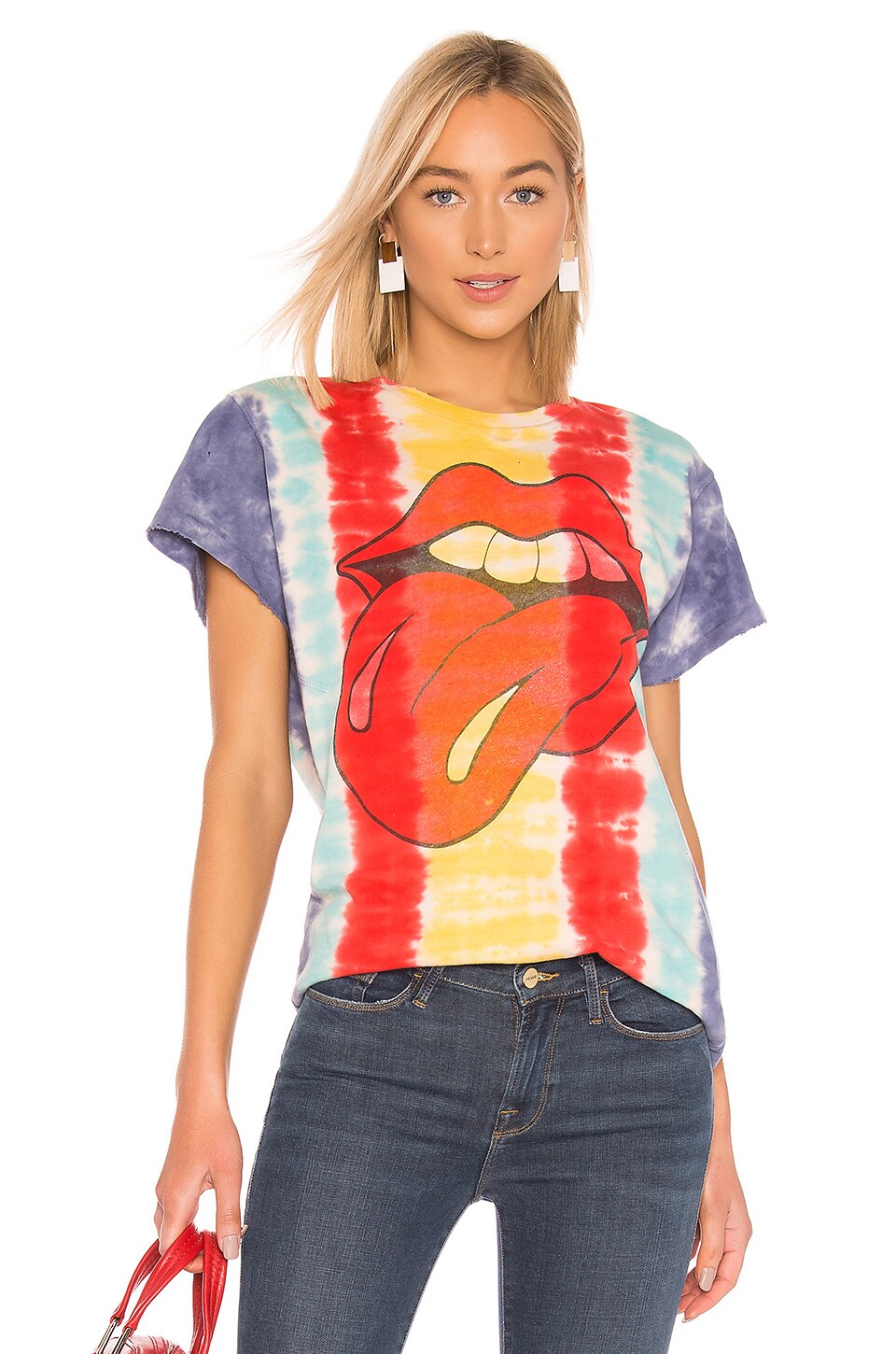 rolling stones tie dye crew neck