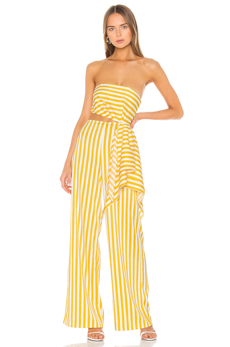 jumpsuit yellow stripe