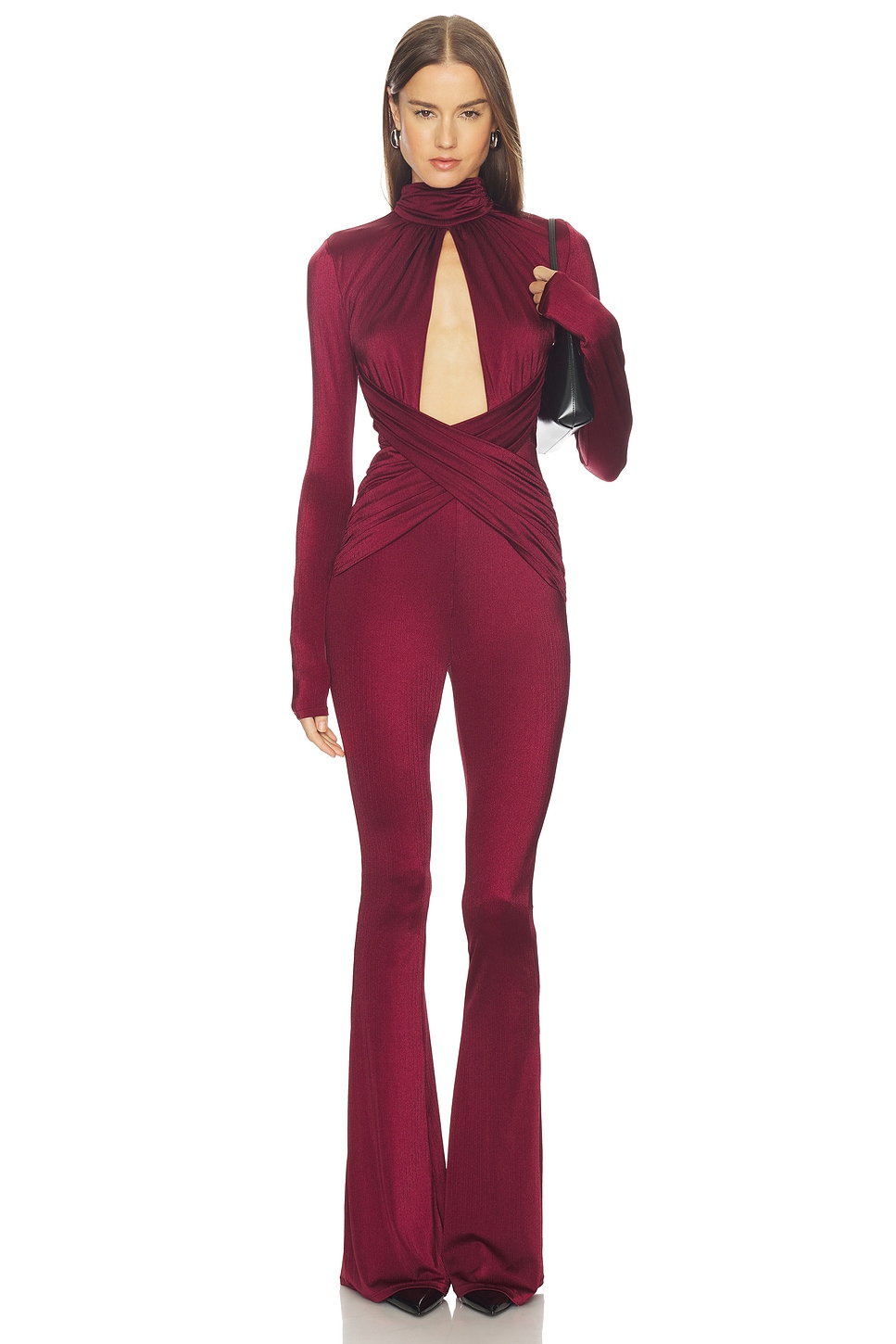 Michael Costello x REVOLVE Salima Jumpsuit in Burgundy | REVOLVE