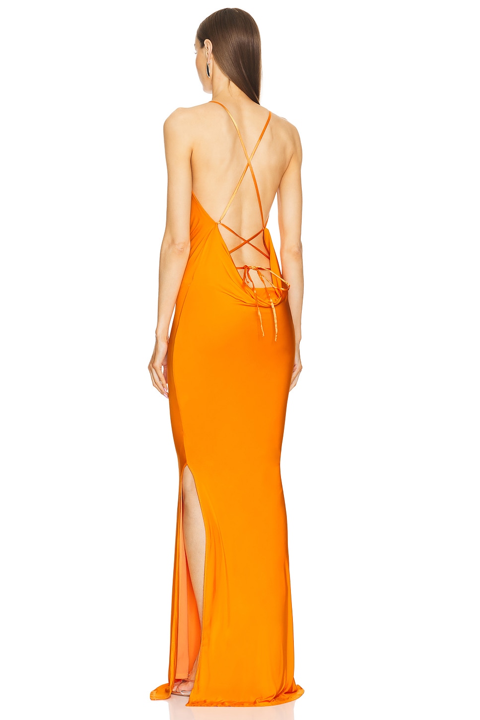 michael costello orange dress Michael Costello Orange Gown Dresses