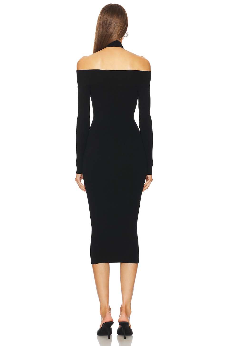 Michael Costello x Revolve Erin store midi dress black NWT Retail $198 - Small