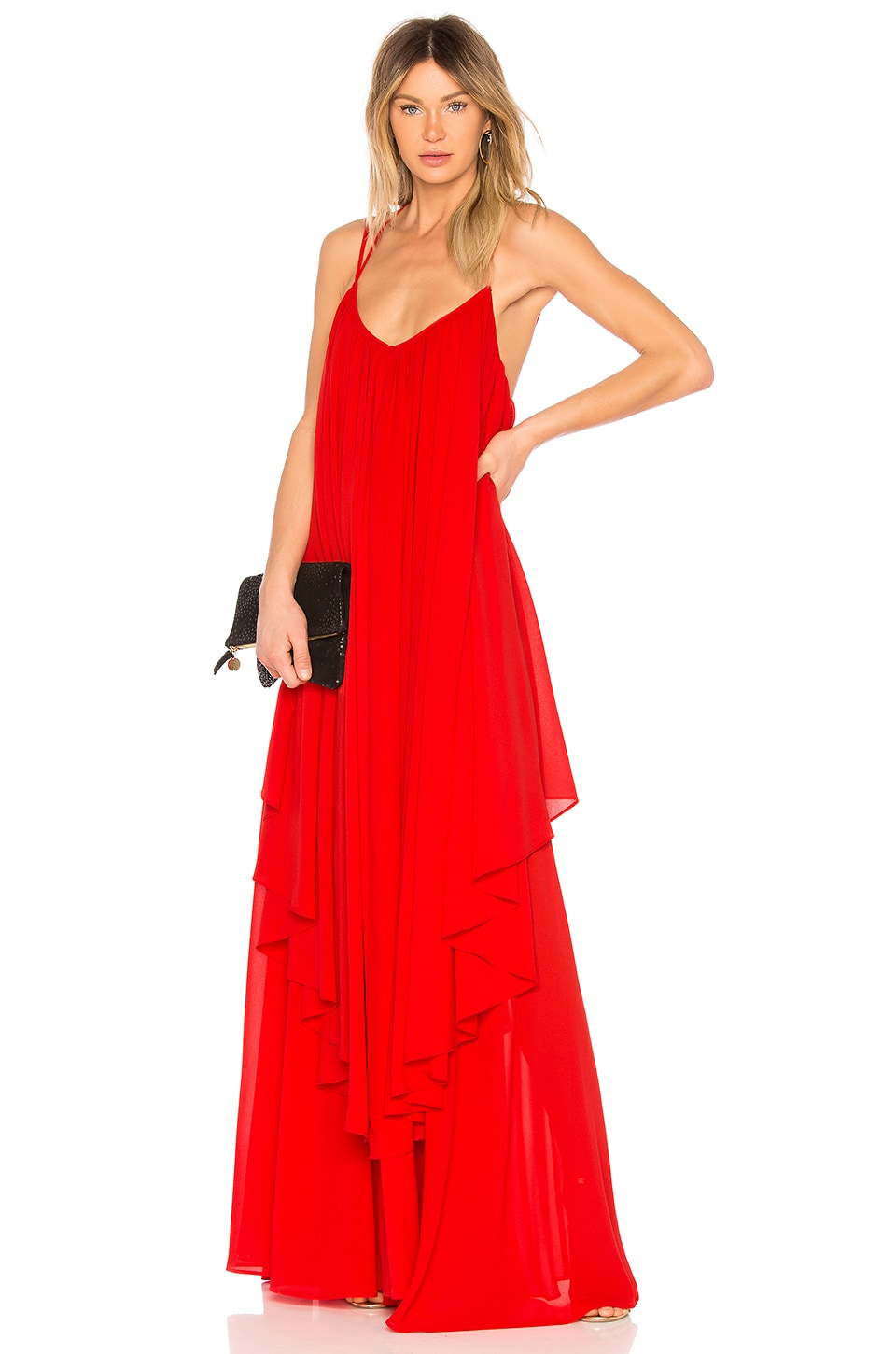 michael costello red dress
