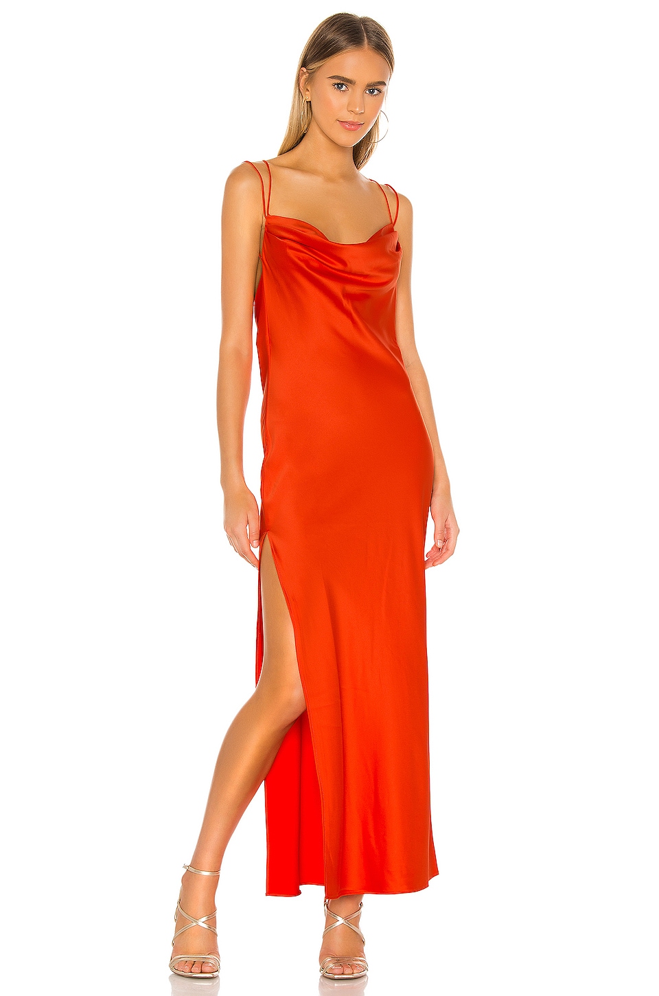 orange dress revolve