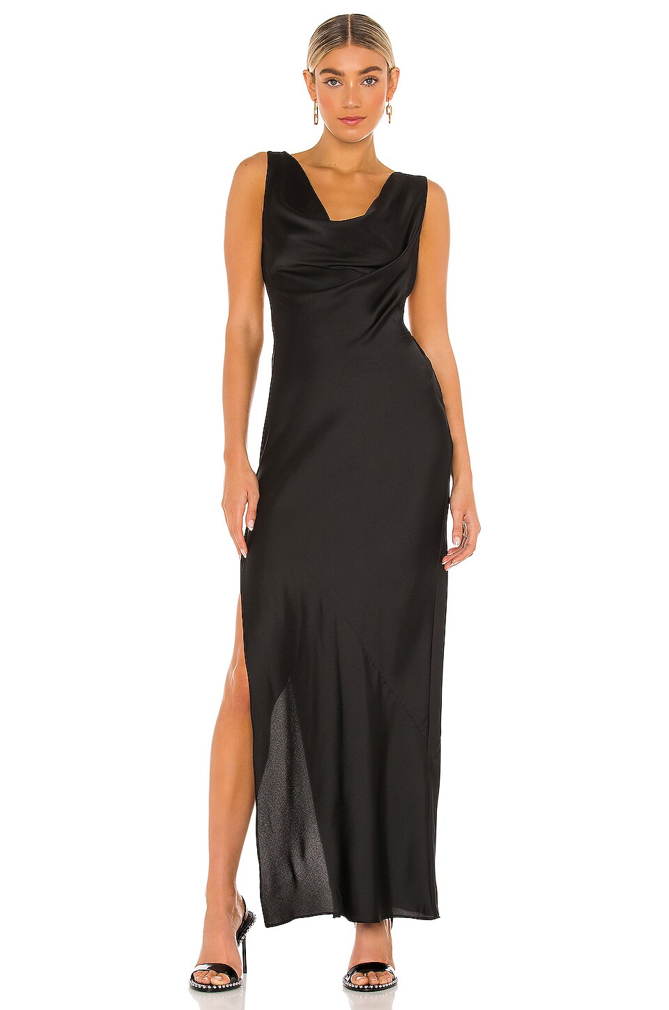 x revolve samba gown in dark green