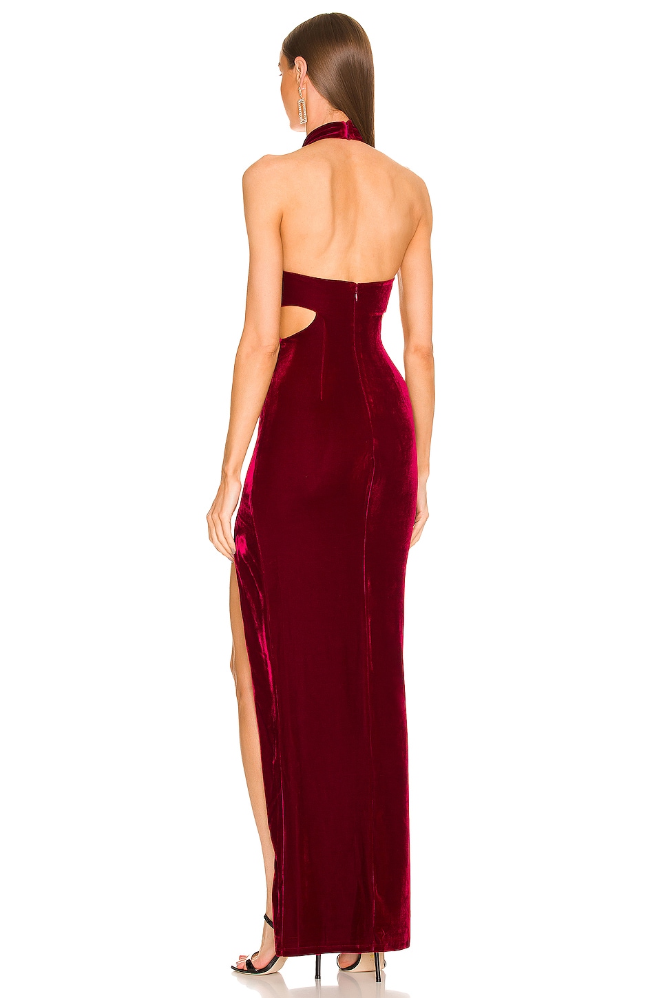 ワンピース Zoey velour set dress AM1498 Michael Costello x REVOLVE Zoey Gown in Burgundy | REVOLVE