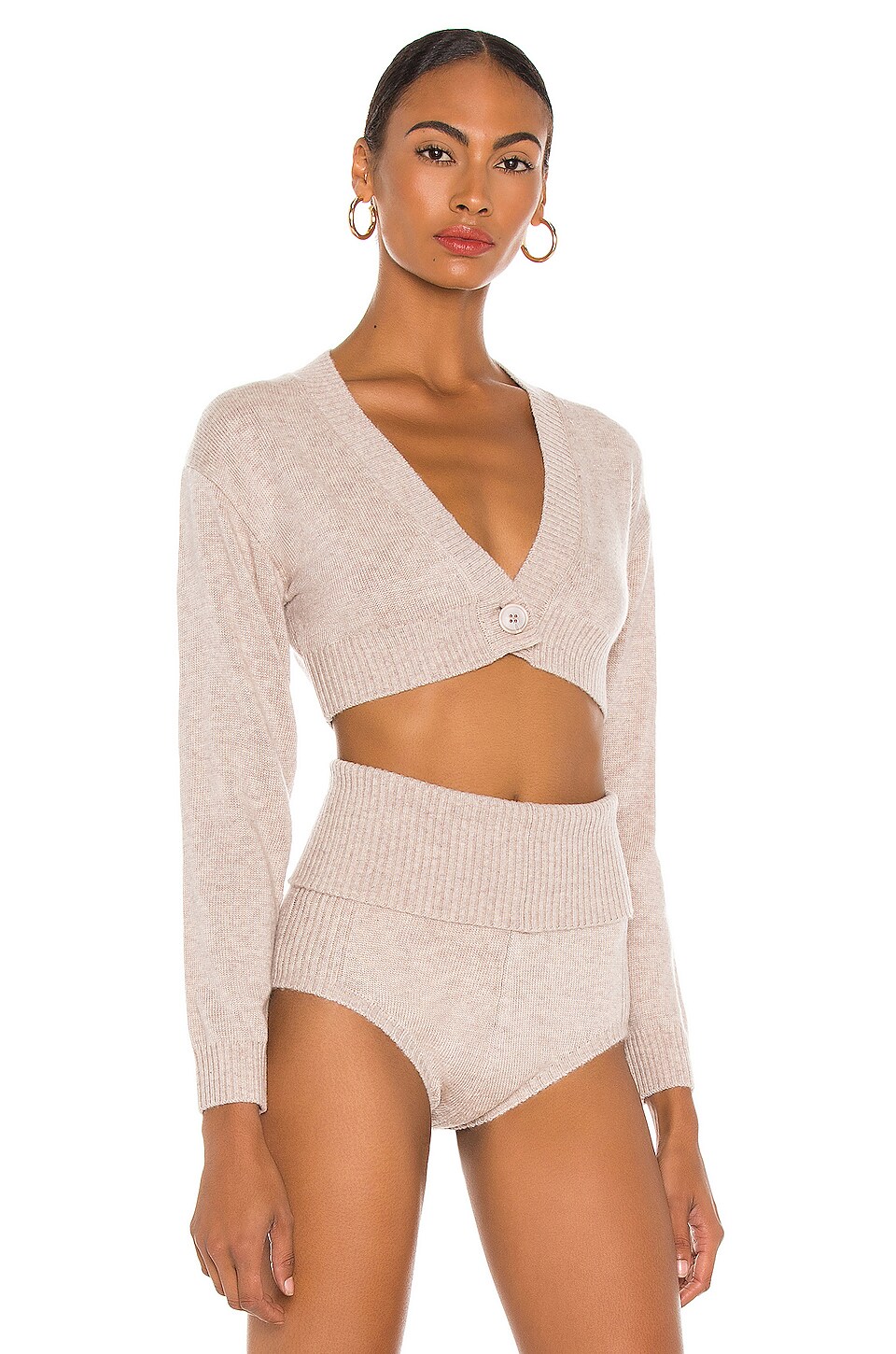 Michael Costello x REVOLVE Cropped Cardi in Natural