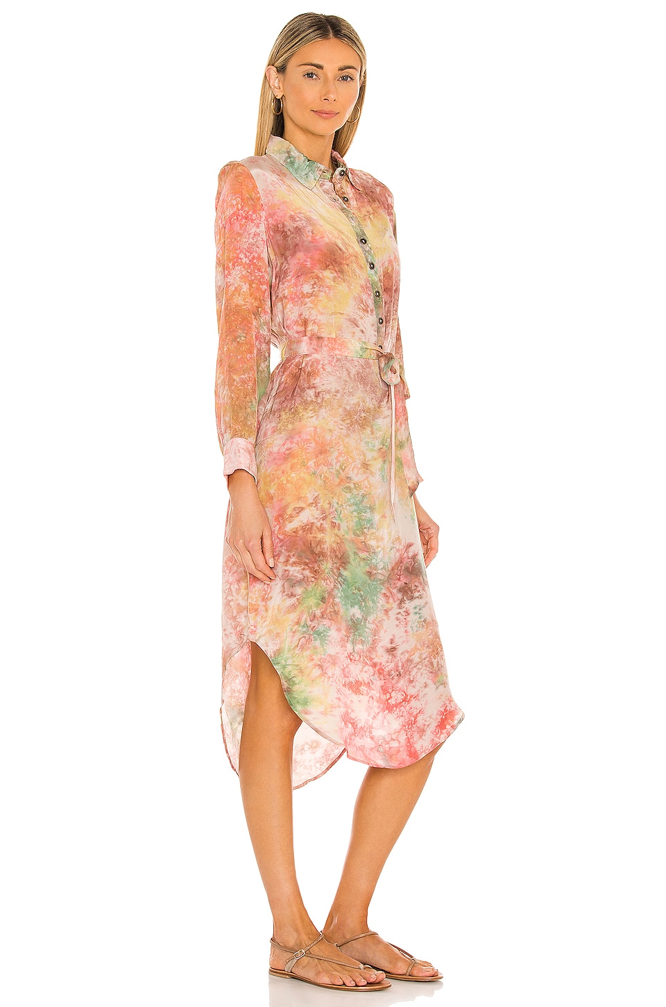 Model wearing the Mes Demoiselles Centaurus Dress, embodying the dramatic flair of a cape fear TV series trailer