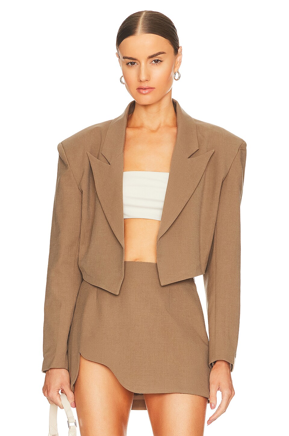 Mother of All Marilyn Cropped Jacket in Beige