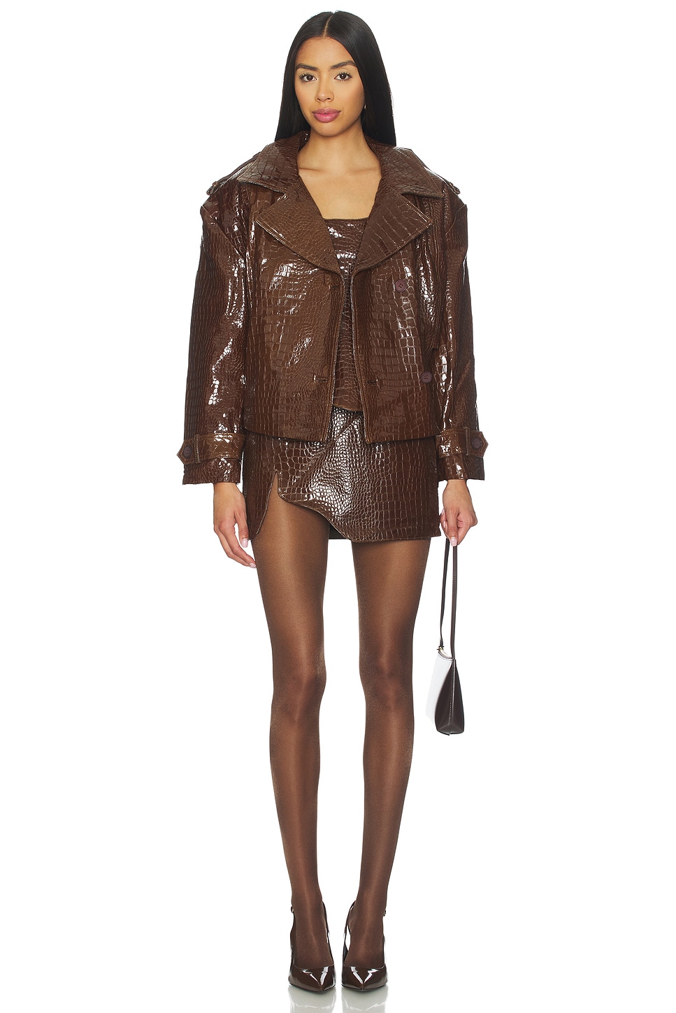 Brooklyn Trench Leather Coat
