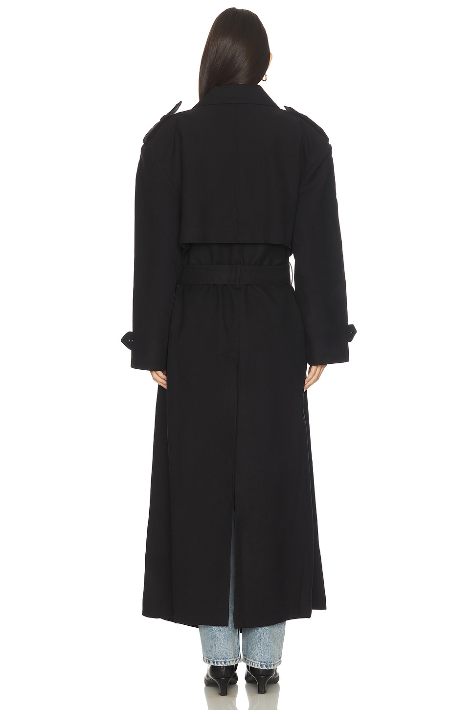 Mother of All Brooklyn Long Trench Coat in Black | REVOLVE