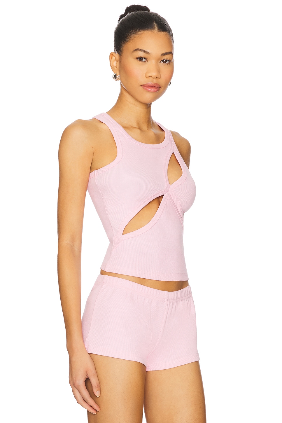 Pink Rib Top Mother of All Ariel Rib Top in Baby Pink | REVOLVE