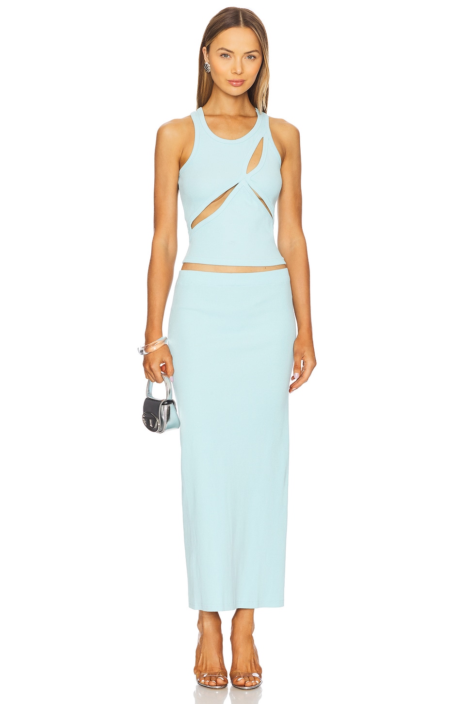 Mother of All Ariel Rib Top in Turquoise | REVOLVE