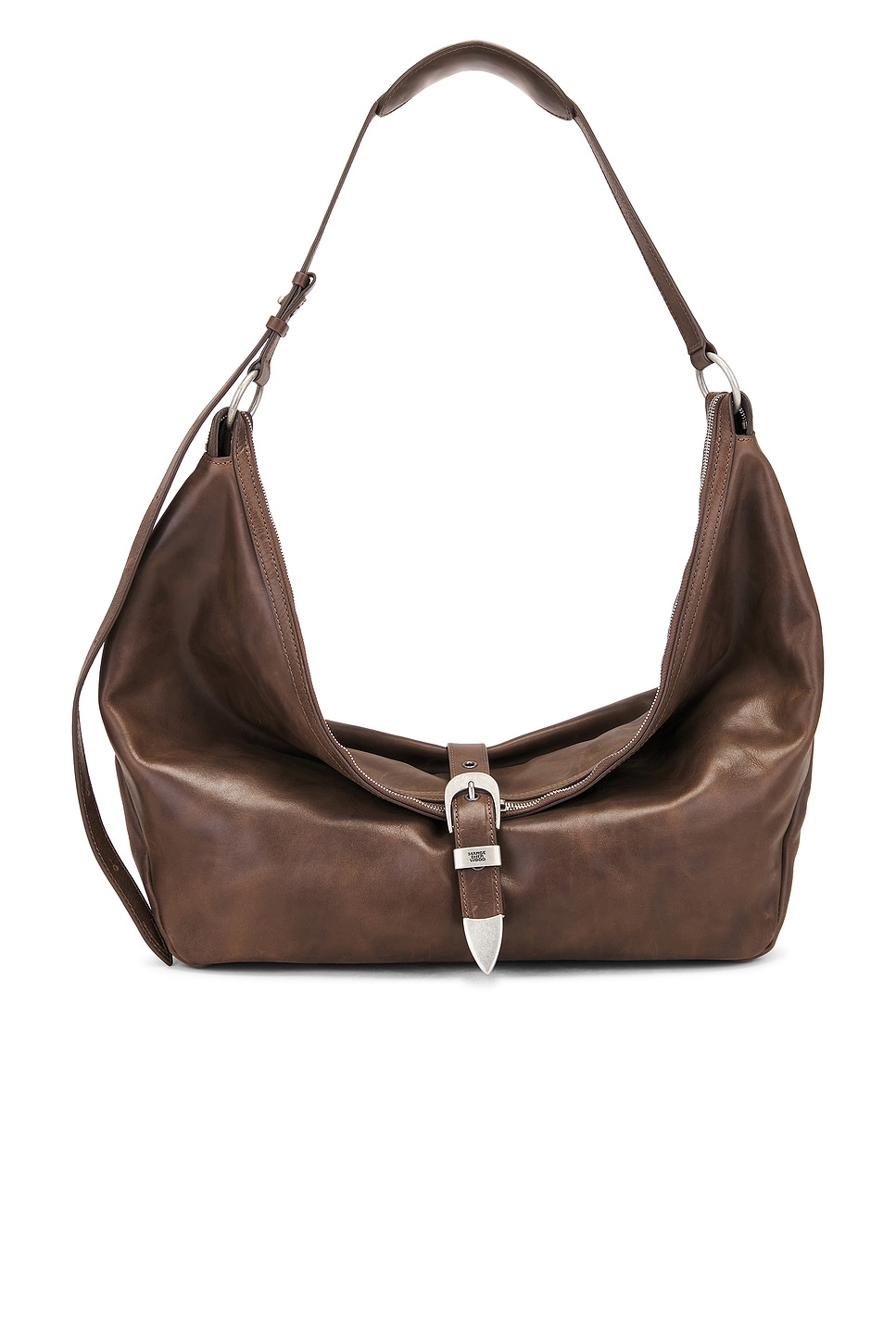 [Margesherwood ] / ☆ LEATHER STUD BELT/washed brown pull-up Marge Sherwood Brown Belted Log Washed Pull-Up Bag Marge