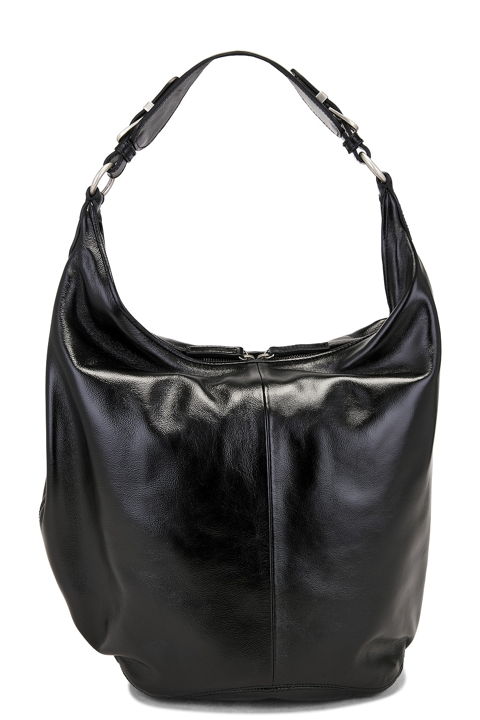 [Margesherwood] / ☆ PUMPKIN LARGE / black glossy plain MARGESHERWOOD Pumpkin Large Bag in Black Glossy Plain | REVOLVE
