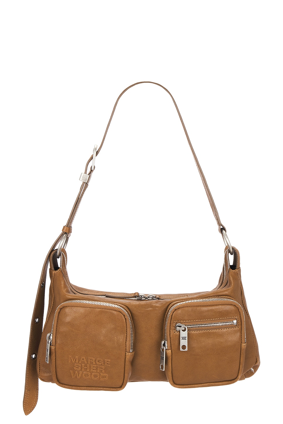 MARGESHERWOOD Outpocket Hobo Bag in Vintage Camel Washed