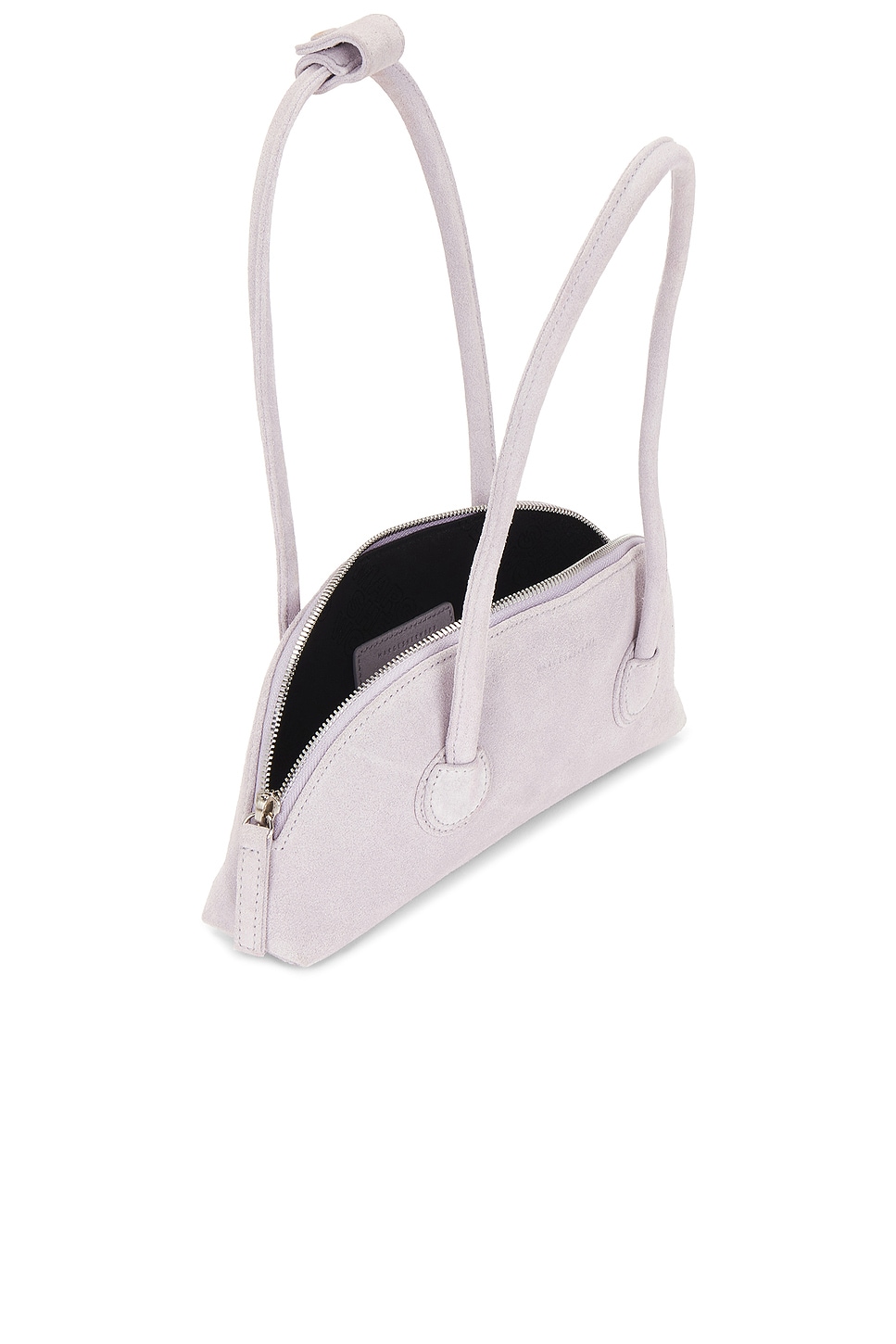 [Margesherwood] /☆ BESSETTE SHOULDER /llic grey foiled MARGESHERWOOD Bessette Shoulder Bag in Lavender Grey Suede