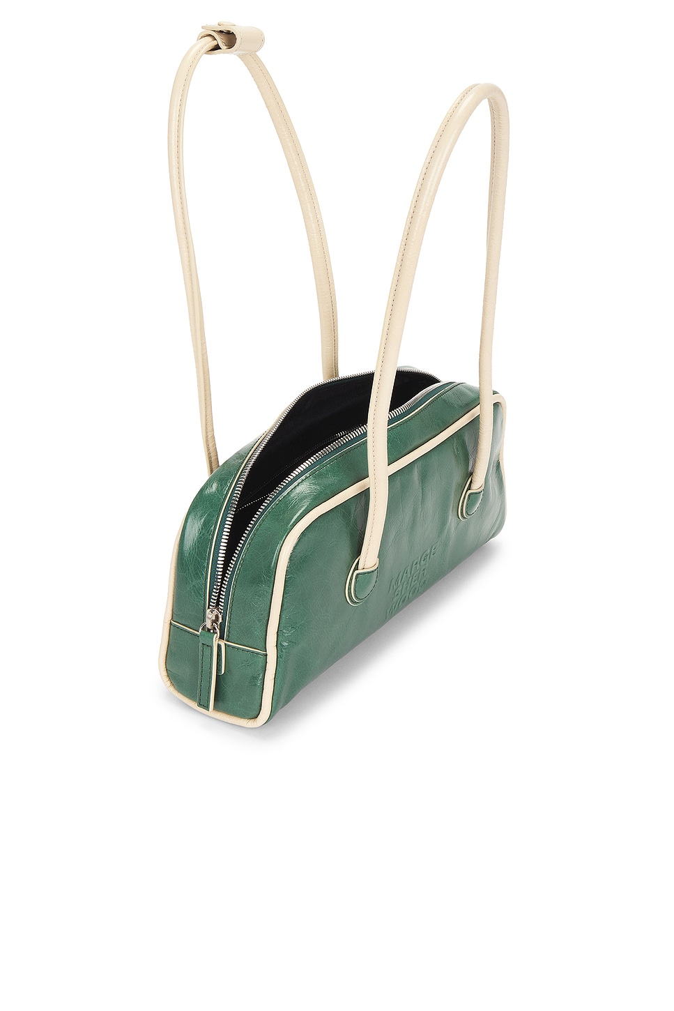 MARGESHERWOOD Soft Boston Bag in Hunter Green & Cream Beige | REVOLVE