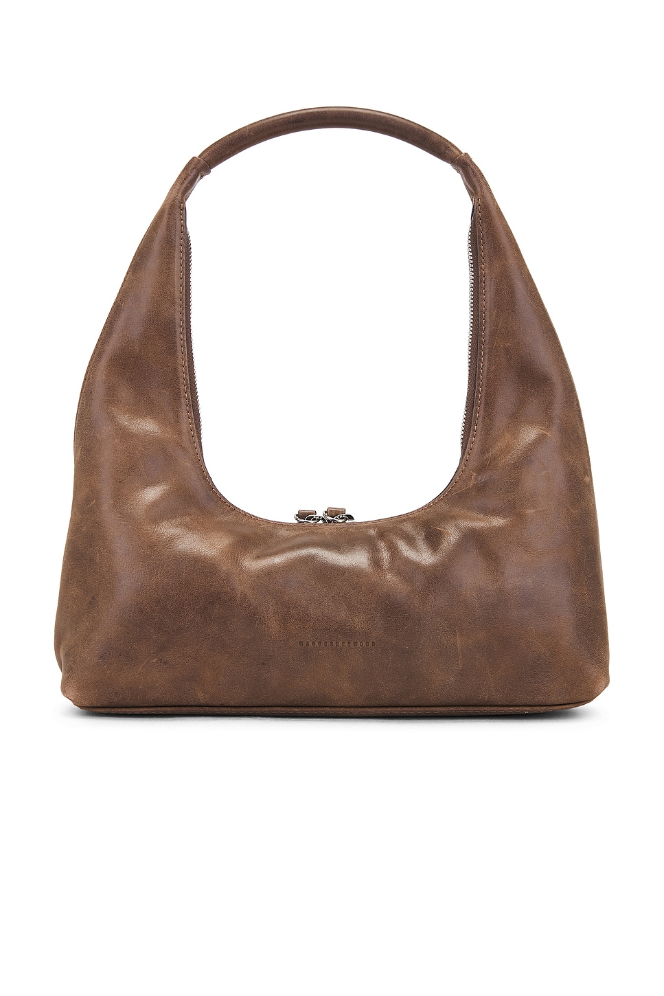 ☆MARGE SHERWOOD☆ HOBO MINIwashed brown pullup Marge Sherwood Mini hobo out pocket bag washed brown pullup