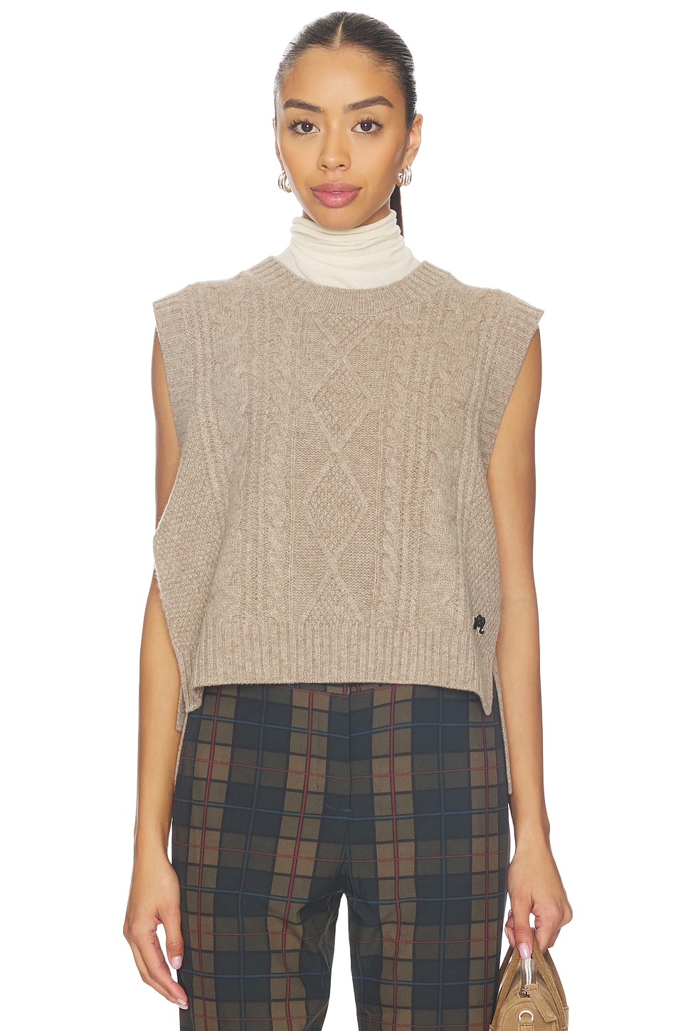 Malbon Golf Elspeth Sweater Vest in Light Brown | REVOLVE