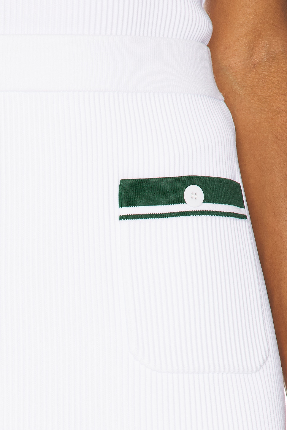 【MALBON GOLF】[WOMENS COLLECTION]LUNA Lip Tissue Knit Skirt Malbon Golf Luna Rib Knit Skirt Ivory | TRENDYGOLF USA
