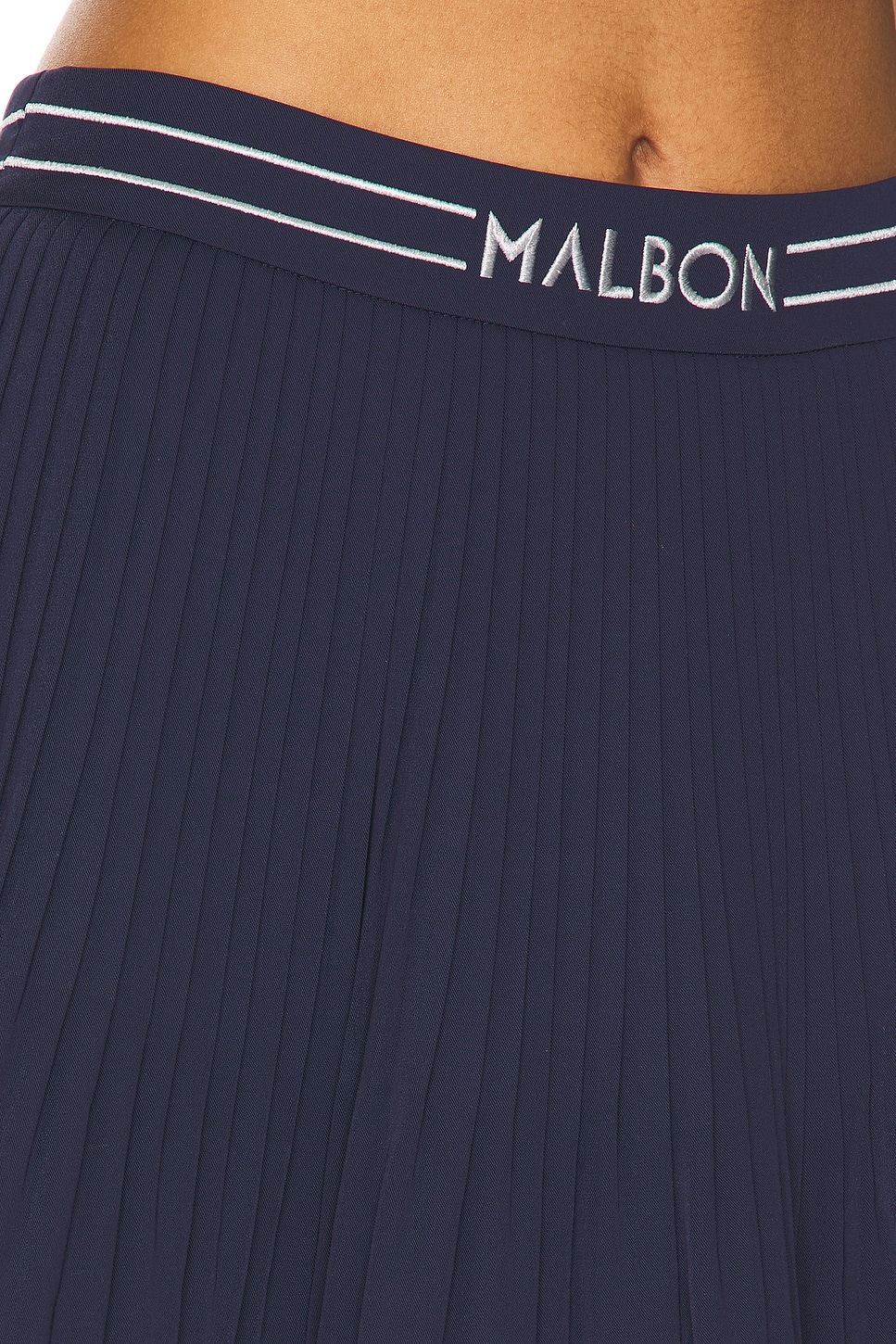 Malbon Golf Valentina Pleated Skirt in Navy | REVOLVE