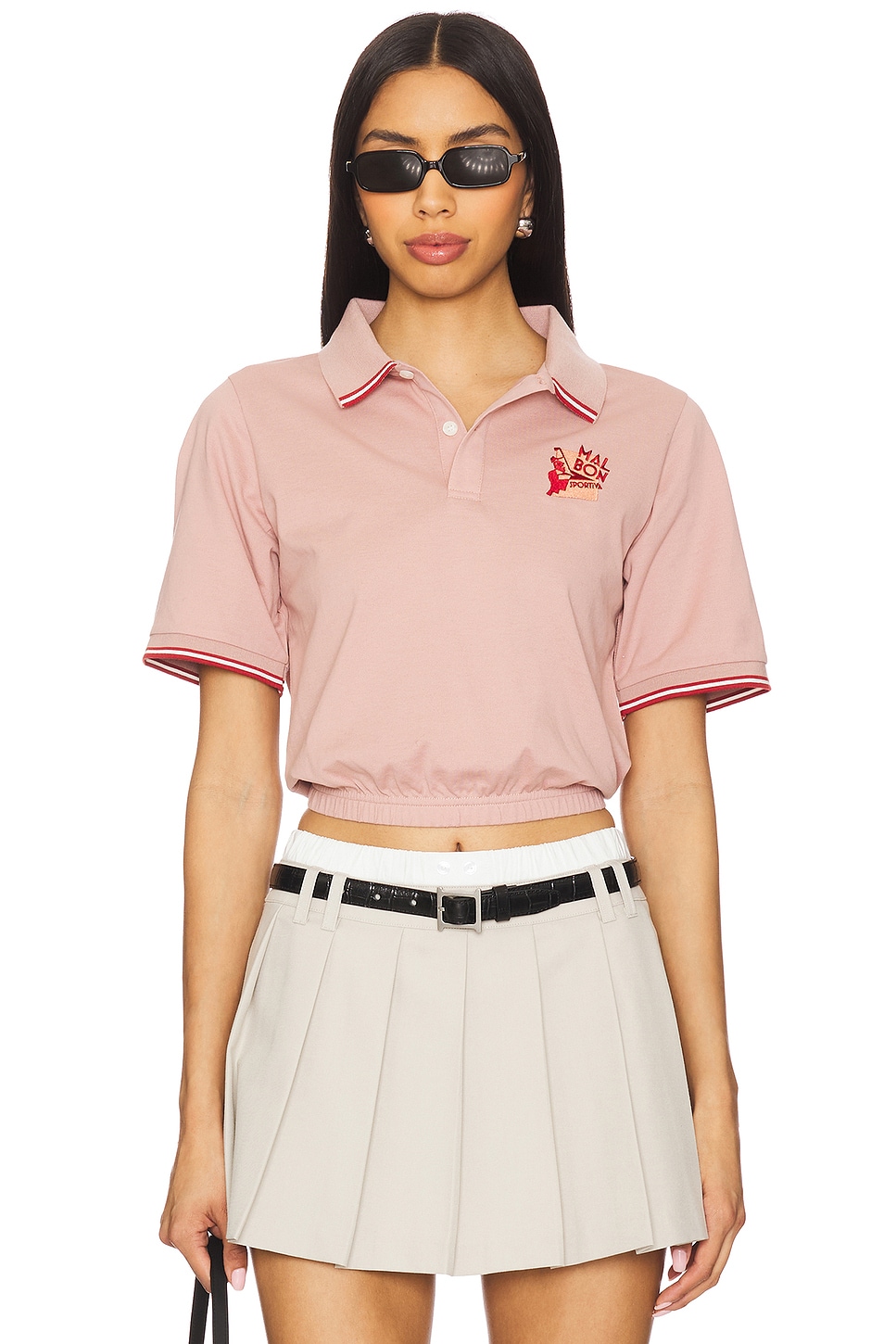 【MALBON GOLF】 Crop length collar t-shirt ■WOMAN Malbon Golf Crop Length Collar T-Shirt (WOMAN) | eBay