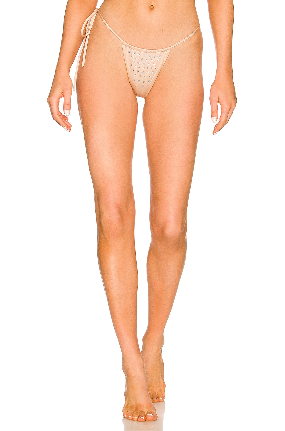 Monica Hansen Beachwear That 90's Vibe Bikini Bottom In Nude. - Editorialist