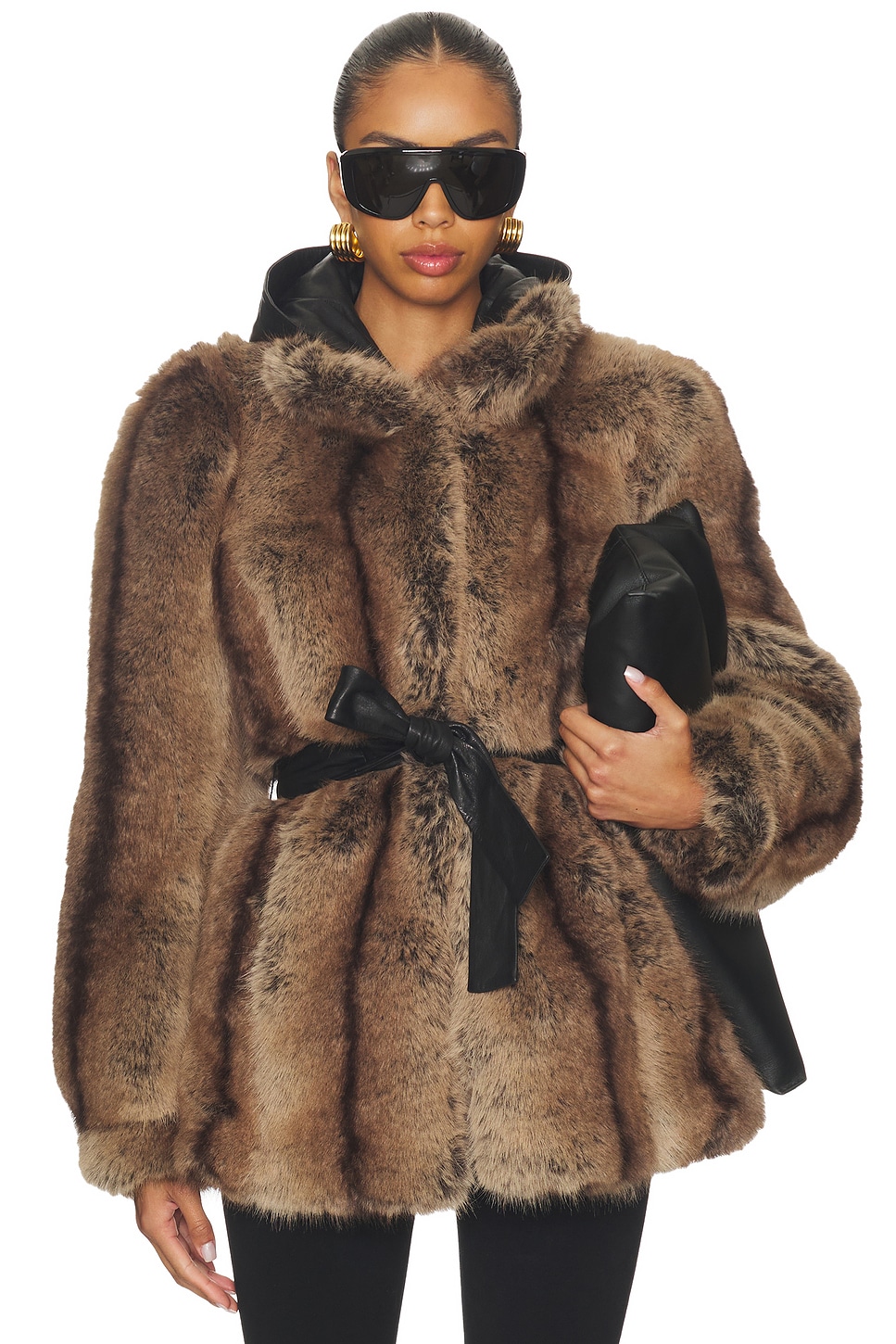 Mimchik Penny Faux Fur Coat in Tobacco | REVOLVE