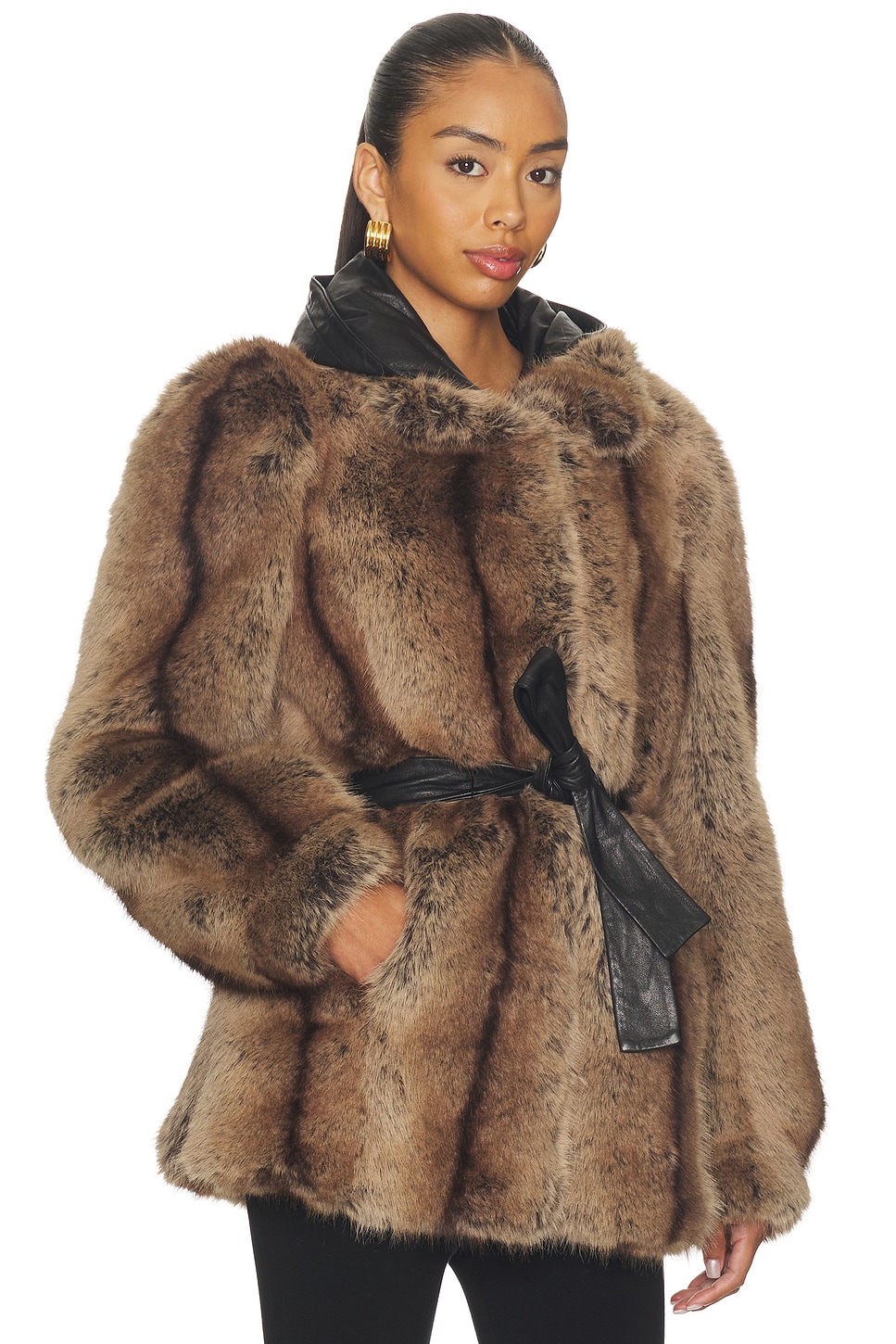 mienne ミアンヌ　ファーコート　リバーシブル Mimchik - Penny Faux Fur Coat | Plush