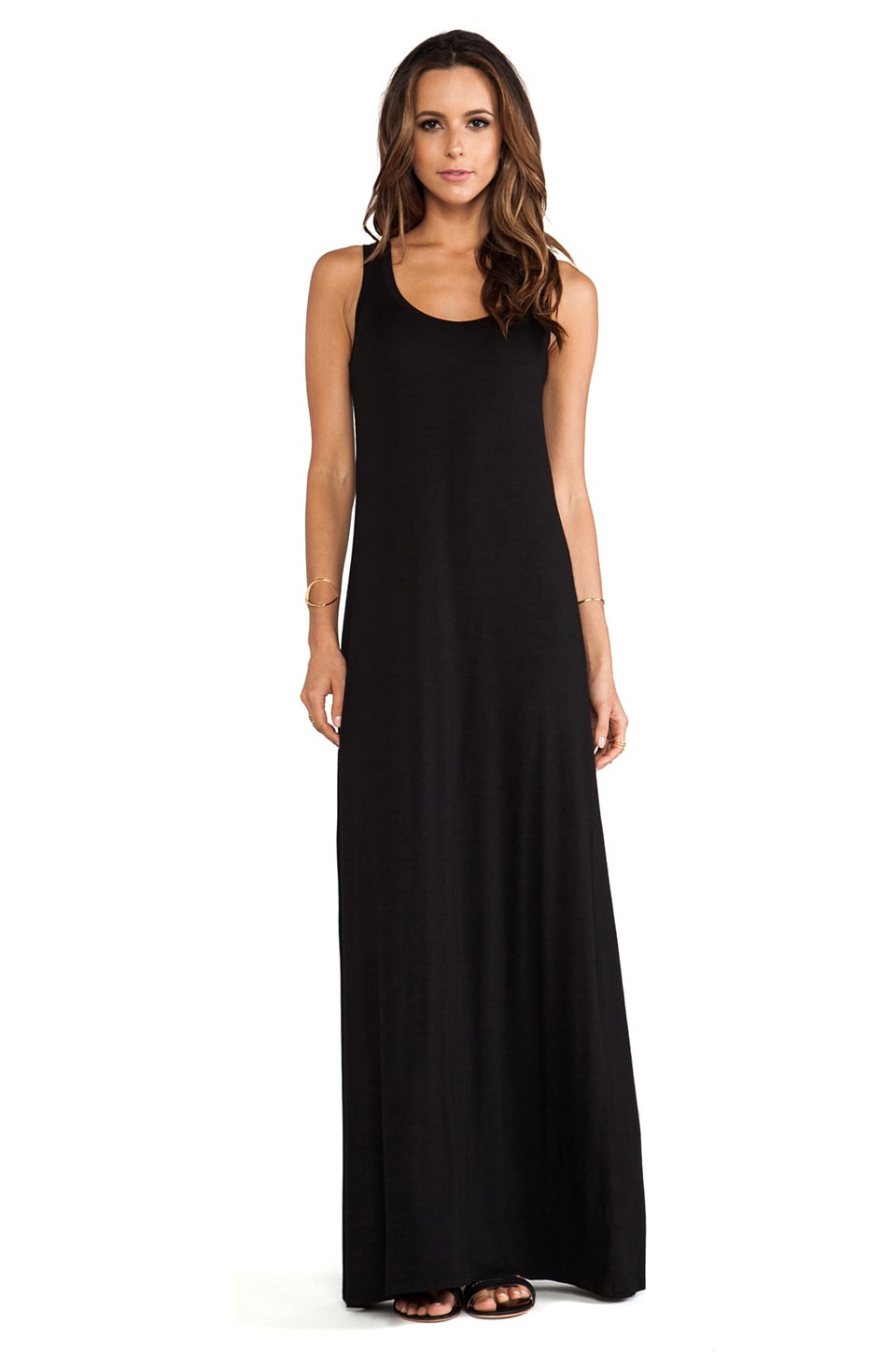 black tank maxi dress