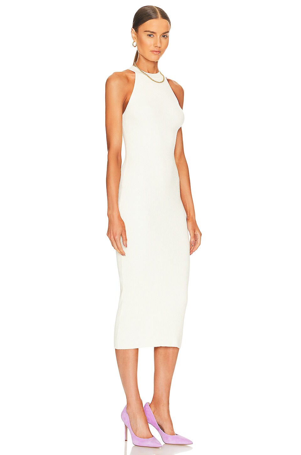 Michael Stars Giselle Midi Dress in Chalk
