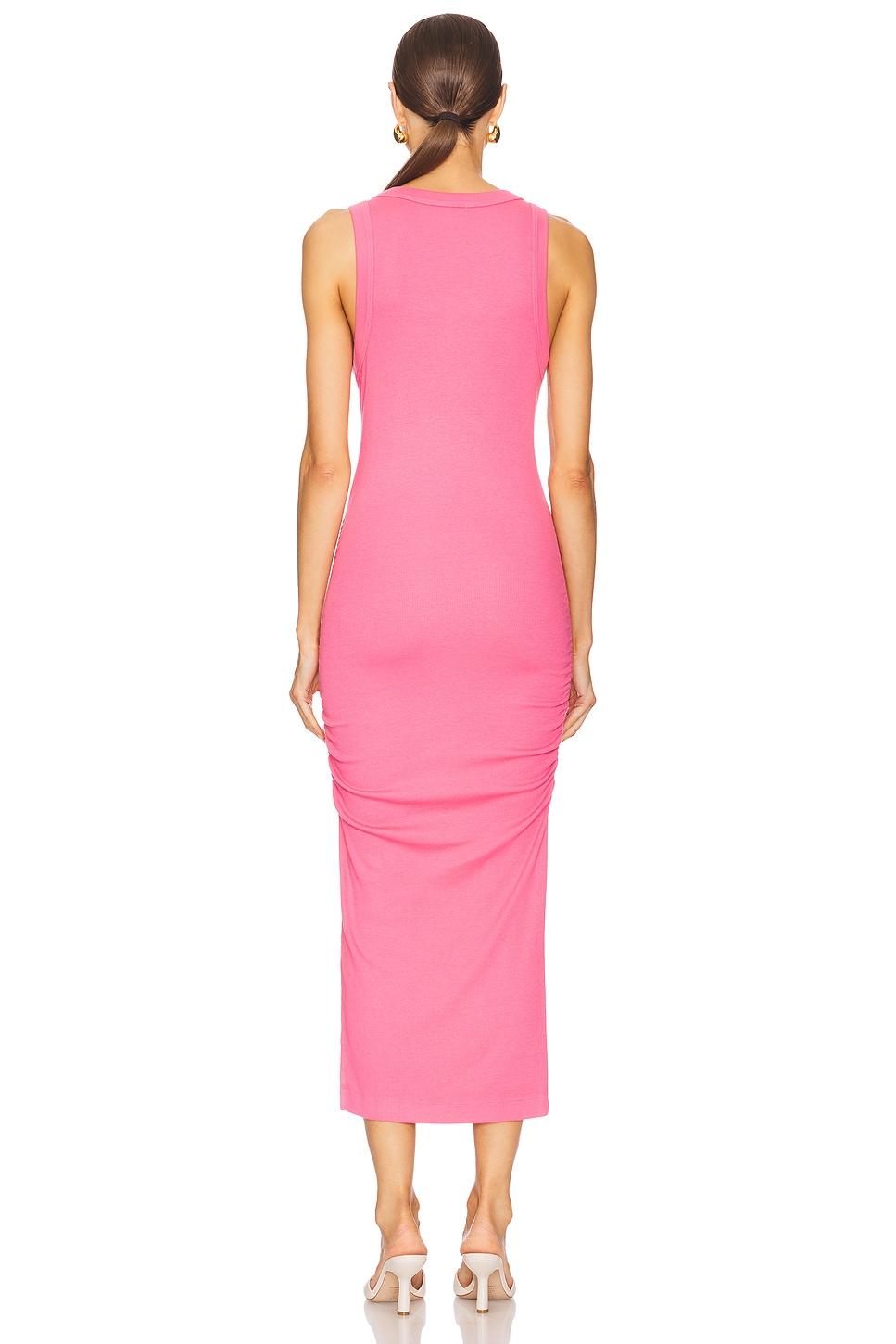 Michael Stars Wren Ruched Midi Dress in Zinnia | REVOLVE Michael Stars Wren Ruched Midi Dress in Zinnia | REVOLVE