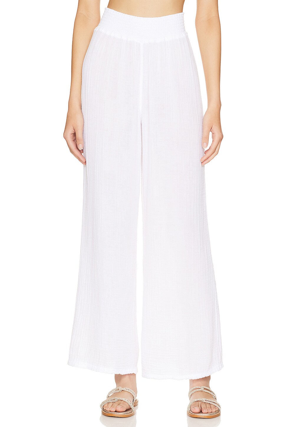 Zoe Smocked Pant- Ivory