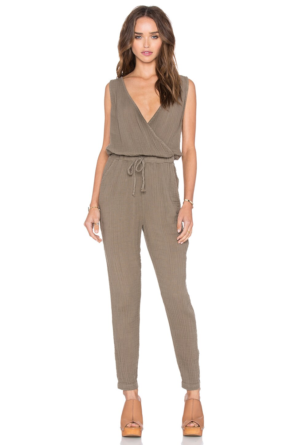 michael stars v neck jumpsuit