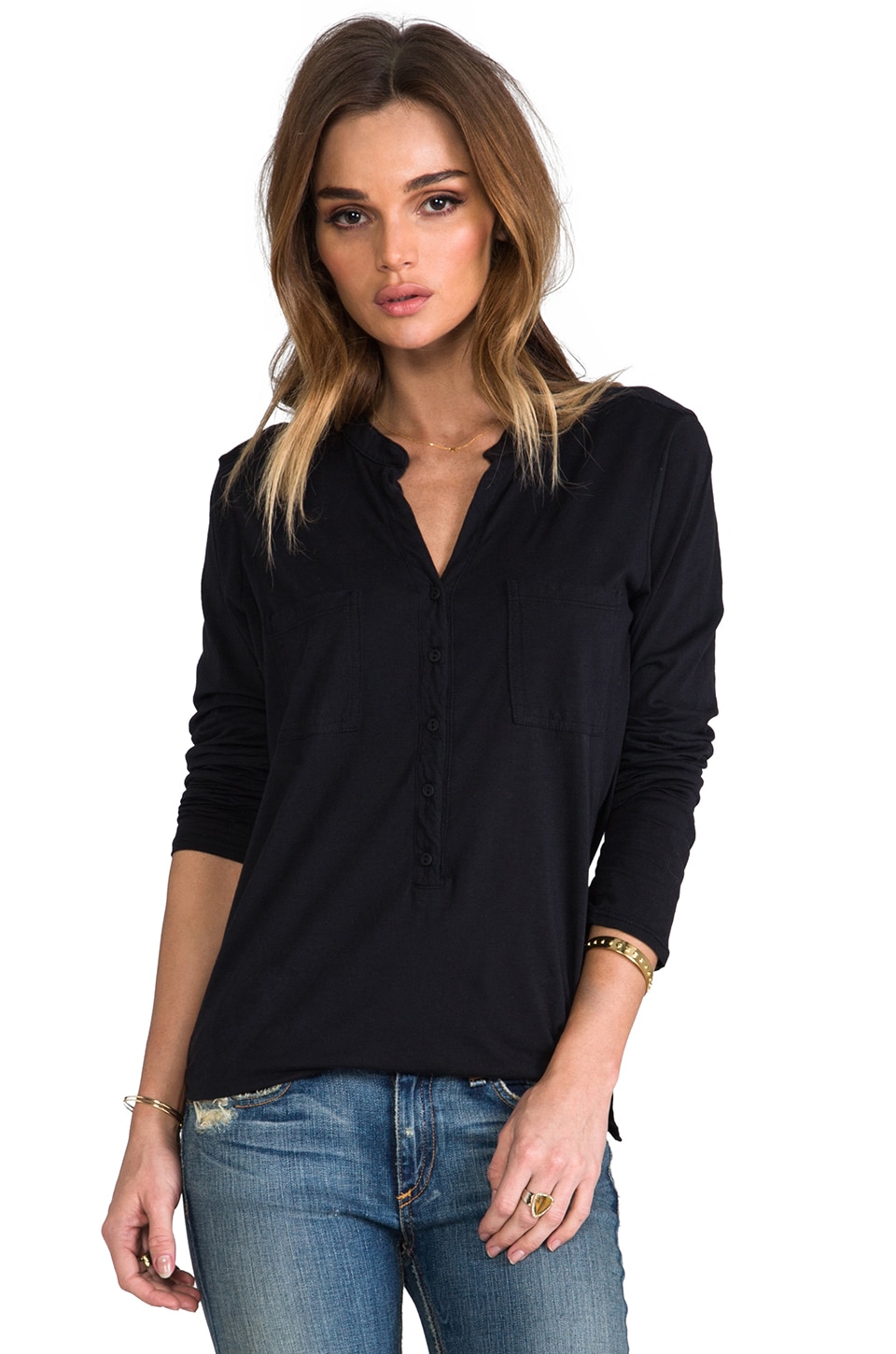 Minnie Thermal Henley by Michael Stars