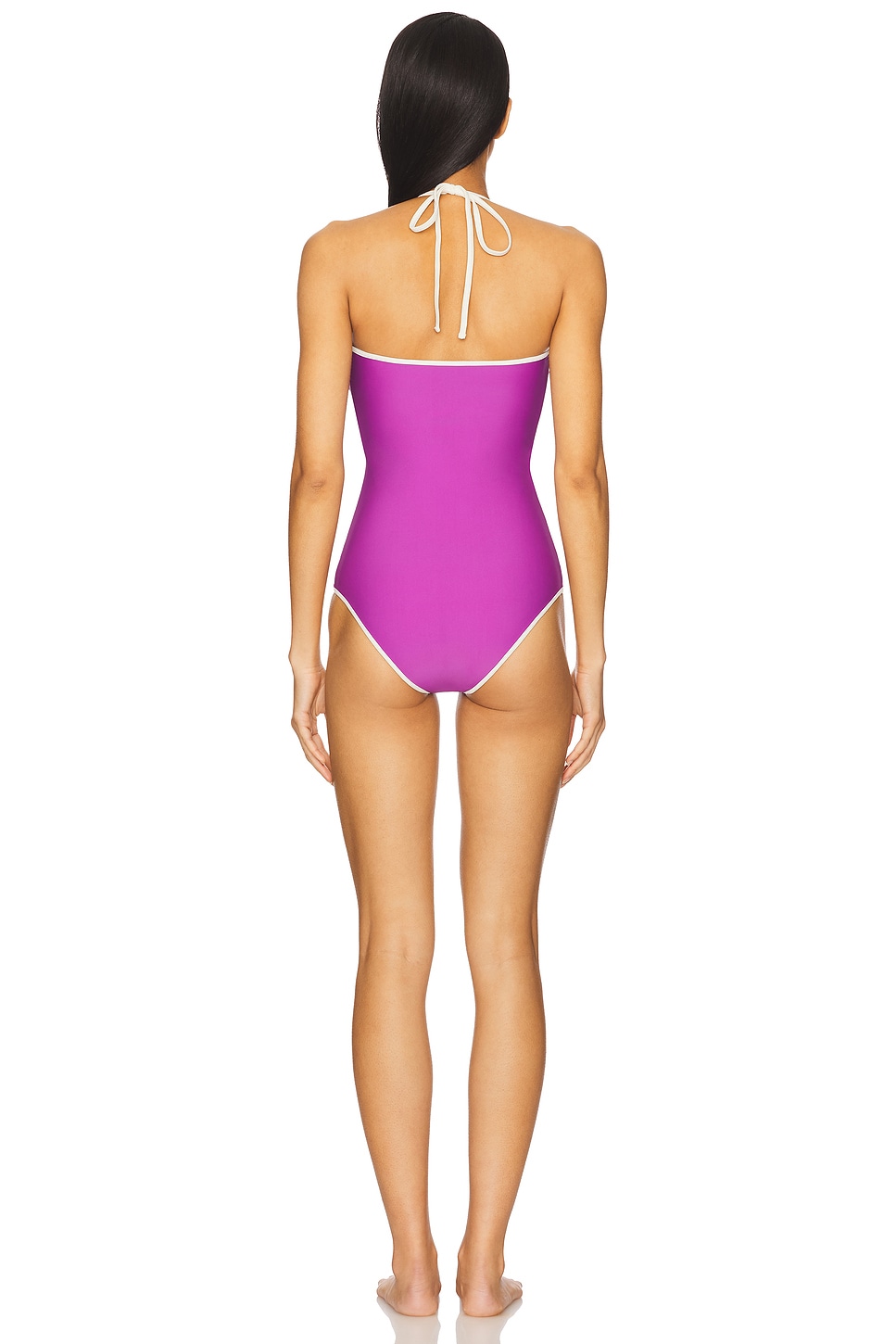 MIKOH Amora One Piece in Royal & Ecru | REVOLVE