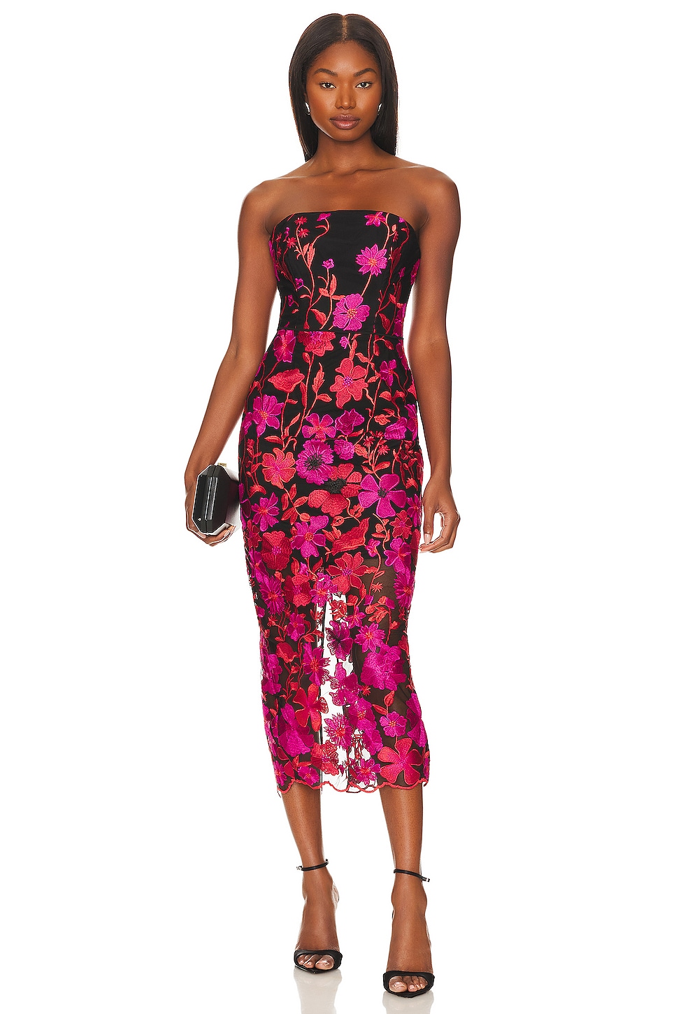 MILLY Kait Floral Embroidered Dress thumbnail