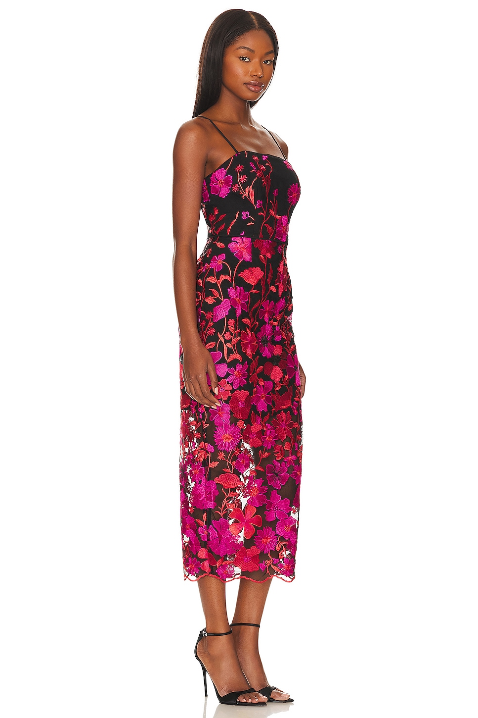 MILLY Kait Floral Embroidered Dress thumbnail