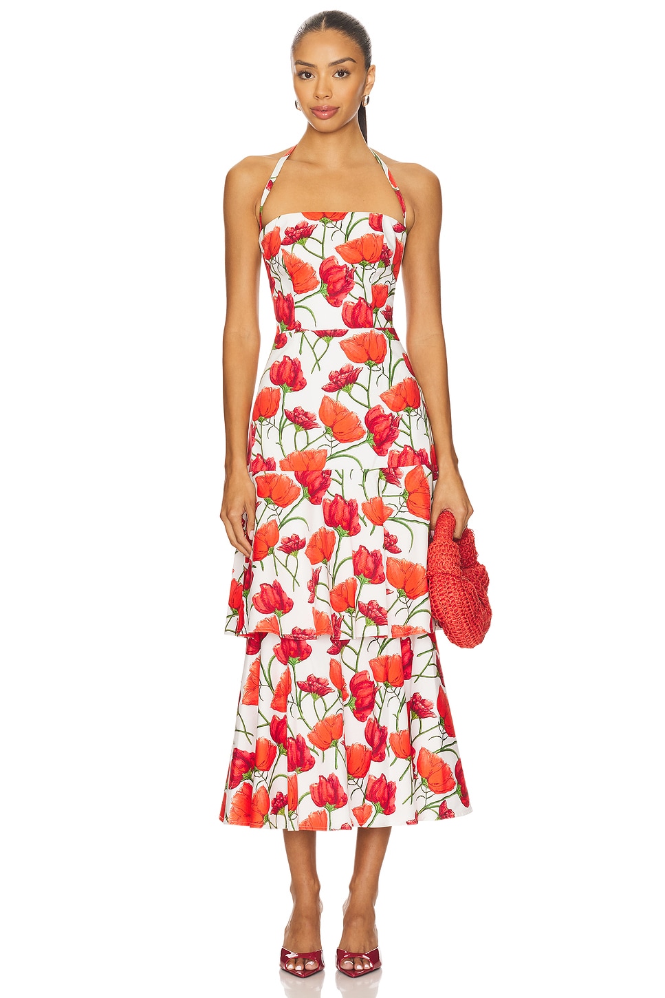 MILLY Red Peonia Poplin Dress in Red Multi | REVOLVE MILLY Red Peonia Poplin Dress in Red Multi | REVOLVE