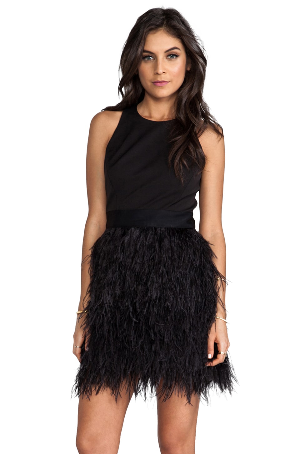 feather cocktail dress - Dress Yp