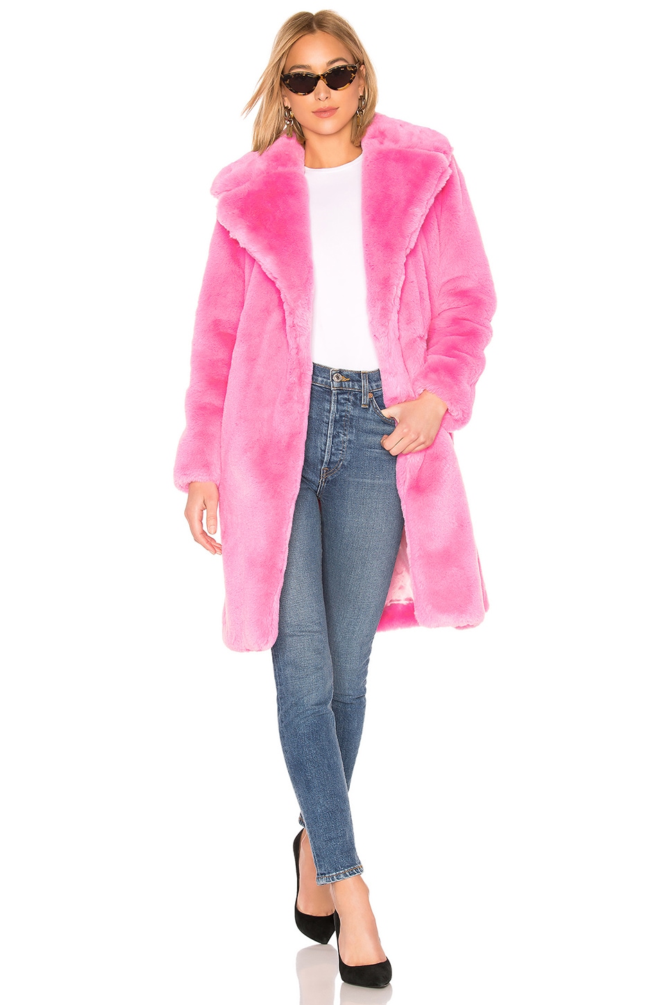 Pink Faux Fur Coat Shop, 57% OFF | www ...
